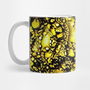 Teardrop pattern, abstract with pattern, yellow, black Mug